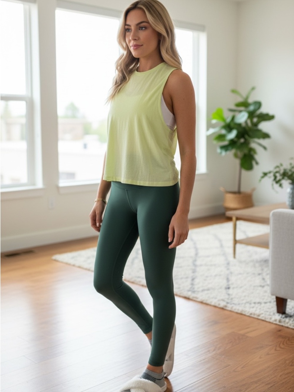 Forever 21 Lemon Muscle Tank